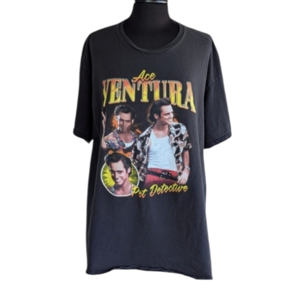 Ace Ventura Graphic Tee XXL Retro 90s Movie T-shirt Jim Carrey Distressed